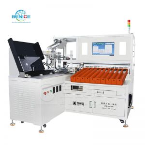 百耐信圓柱鋰電池自動貼紙掃碼分選機(jī)MFS-10G-SM