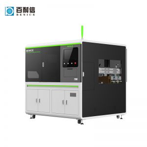 百耐信圓柱鋰電池自動(dòng)貼紙掃碼分選一體機(jī)